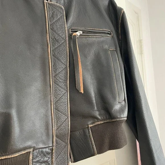 Arma ELETTRA | VINTAGE LEATHER JACKET Brown Medium - Picture 5 of 9